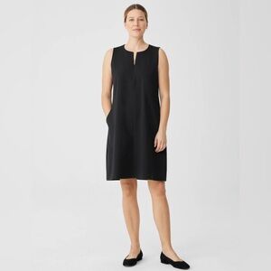 EILEEN FISHER - Cotton Blend Ponte Zip-Up Dress. Easy fit! XS (fits big)